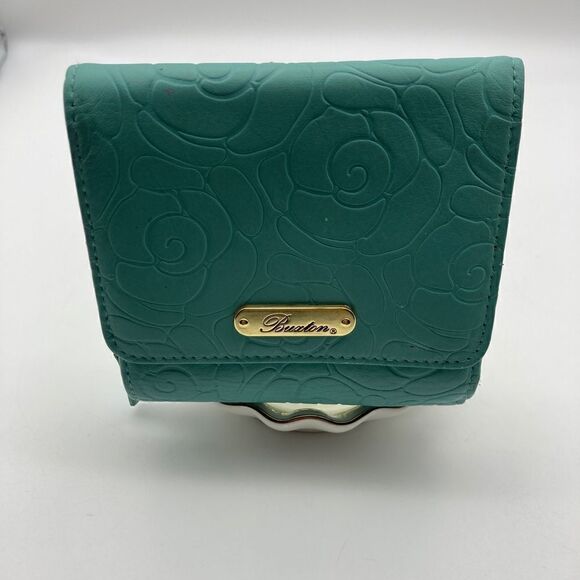 Buxton Aguamarine Genuine Leather French Wallet Like New - Picture 1 of 12